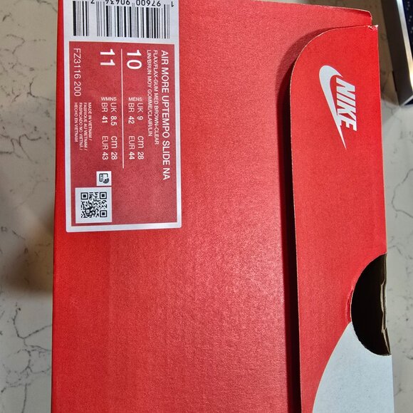 Nike Air More Uptempo Slide Brown Flax FZ3116 200 Mens Size 10 NEW - Picture 6 of 14